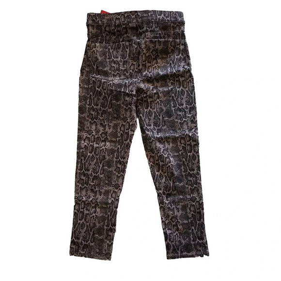 SPANX Womens Animal Print Cropped Leggings Snakeskin Sz S Jean Like Stretch Pant - Picture 5 of 9